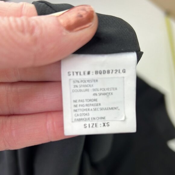 NWT Blaque Label Black Floor Length Open Back Gown - Picture 9 of 11